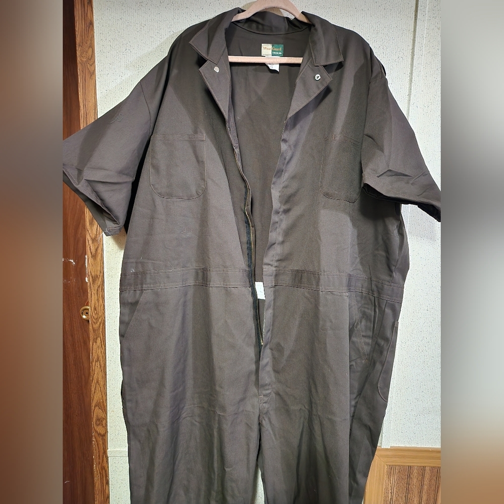 Wear Guard Men's Coveralls 5XL-R Big Tall 62-64 Shortsleeve Unlined Brown NWOT